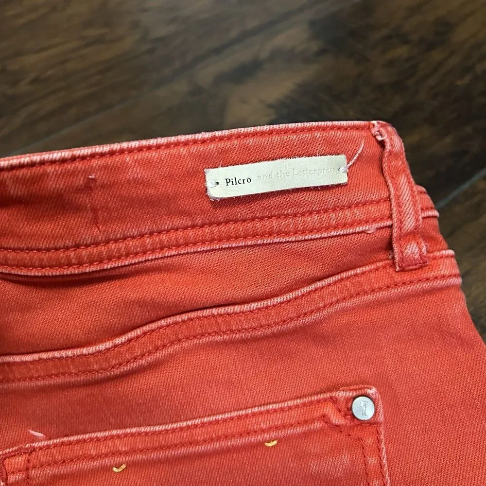 Pilcro By Anthropologie Shorts Womens 28 Hyphen Washed Red Denim OB653662 - Picture 10 of 10